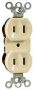 Legrand 4025ICC20 Duplex Outlet, 2 -Pole, 15 A, 125 V, Side Wiring, NEMA: 5-15R, Ivory