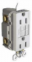 Legrand Radiant Series AFGF153TRWCC4 Self-Testing Outlet, 125 V, 15 A, NEMA: NEMA 5-15R, White