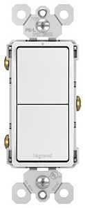 Legrand radiant RCD11WCC6 Decorator Switch, 15 A, 120/125 VAC, Back Wire, Side Wire Terminal, White