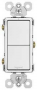 Legrand radiant RCD11WCC6 Decorator Switch, 15 A, 120/125 VAC, Back Wire, Side Wire Terminal, White