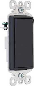 Legrand radiant Series TM870BKCC10 Paddle Switch, 15 A, 120/277 VAC, Push Wire, Side Wire Terminal, 
