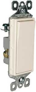 Legrand radiant Series TM873LACC10 Paddle Switch, 15 A, 120/277 VAC, Push Wire, Side Wire Terminal, 
