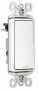 Legrand radiant Series TM873WCC10 Paddle Switch, 15 A, 120/277 VAC, Push Wire, Side Wire Terminal, W