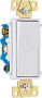 Legrand radiant Series TM874WCC6 Paddle Switch, 15 A, 120/277 VAC, Push Wire, Side Wire Terminal, Wh