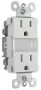 Legrand Radiant Series NTL885TRWCC6 Nightlight with Outlets, 15 A, 120/125 V, LED Lamp, White