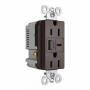 Legrand radiant R26USBAC6DBCCV4 USB Outlet, 15 A, 125 V, Type A, C USB, NEMA: NEMA 5-15R, Dark Bronz