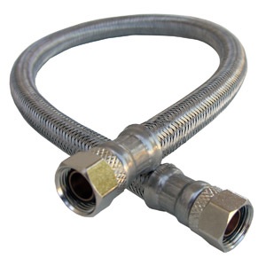 3/8 Inch Compression X 3/8 Inch Compression X 20 Inch , Stainless Steel Appliance Connector, 125 PSI