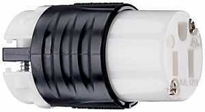 Legrand PS5269XCCV4 Electrical Connector, 2 -Pole, 15 A, 125 V, NEMA: NEMA 5-15R, Black/White
