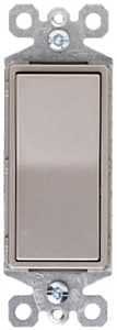 Legrand radiant Series TM873NICC10 Paddle Switch, 15 A, 120/277 VAC, Push Wire, Side Wire Terminal, 