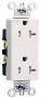Legrand TR26352LACC8 Duplex Receptacle, 2 -Pole, 20 A, 125 V, NEMA: 5-20R, Light Almond