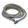 Appliance Connector, Braided Stainless Steel Flex Line, 3/8 Inch Compression x 3/8 Inch Compression 
