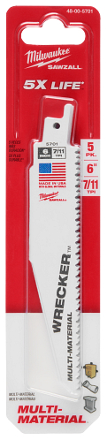 6" 7/11 TPI THE WRECKER SAWZALL Multi-Material Blade