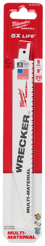 9" 7/11 TPI THE WRECKER SAWZALL Multi-Material Blades 5pc