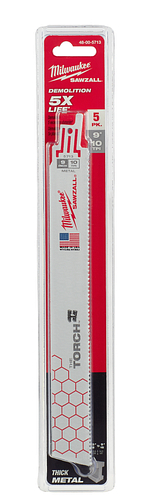 9" 10 TPI TORCH SAWZALL Blades 5pc
