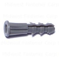 No. 6 to 8 x 7/8 Plastic Ribbed Plastic Anchors