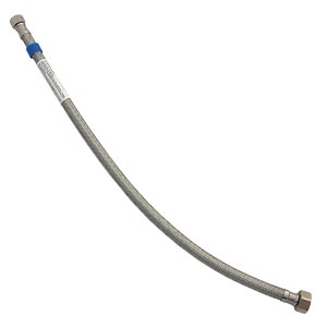 3/8 Inch Texas Fine Flare X 1/2 Inch Female Pipe Thread X 20 Inch Stainless Steel Faucet Connector, 