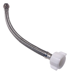 TEX SS 1/2FT X 7/8BC X 12"FLEXTexas Braided Stainless Steel Toilet Supply Line .Used To Connect Wate