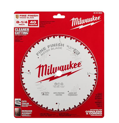 8-1/4" 40T Fine Finish Circular Saw Blade