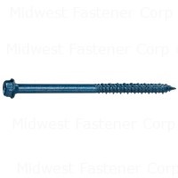 1/4 x 3-3/4 Blue Ruspert TorqueMaster Star Hex Masonry Screws