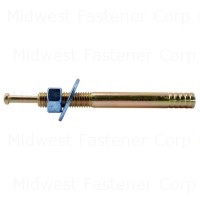 5/8" x 6" Zinc Plated Steel Blue Hammer Drive Anchors with Nuts and Washers