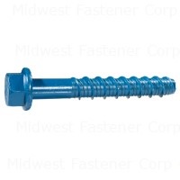 3/8" x 4" Blue Coated Steel Hex Washer Head TorqueMaster Concrete Screws
