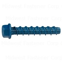 5/8" x 4" Blue Coated Steel Hex Washer Head TorqueMaster Concrete Screws