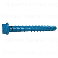 3/4" x 5-1/2" Blue Coated Steel Hex Washer Head TorqueMaster Concrete Screws