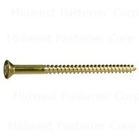 #10 x 3" Brass Phillips Flat Head Wood Screws