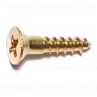 #6 x 5/8" Brass Phillips Flat Head Wood Screws