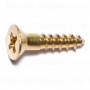 #6 x 5/8" Brass Phillips Flat Head Wood Screws