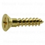 #7 x 3/4" Brass Phillips Flat Head Wood Screws
