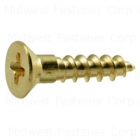 #8 x 3/4" Brass Phillips Flat Head Wood Screws
