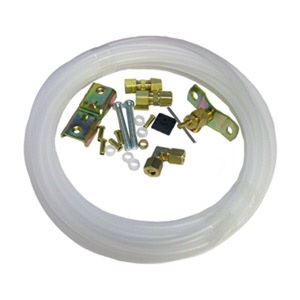 Poly Tubing Ice Maker Installation Kit,1/4-Inch X 25-Foot OD Milky Tubing, Brass Self Tapping,I/4-In