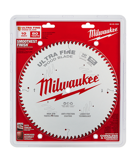 10" 80T Ultra Fine Finish Circular Saw Blade