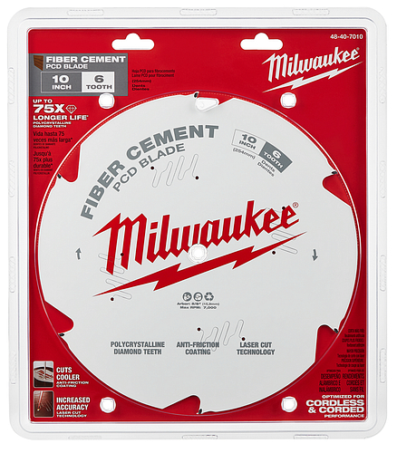 10" 6T PCD/Fiber Cement Circular Saw Blade