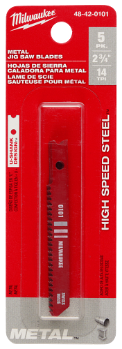 2-3/4" 14TPI U-Shank Metal High Speed Steel Jig Saw Blades 5pc