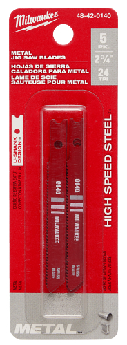 2-3/4" 24TPI U-Shank Metal High Speed Steel Jig Saw Blades 5pc