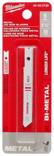 2-3/4" 18TPI U-Shank Metal Cutting Bi-Metal Jig Saw Blades 5pc