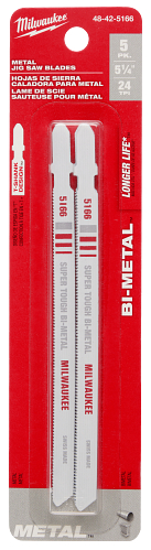 5-1/4" 24TPI T-Shank Metal Cutting Bi-Metal Jig Saw Blades 5pc