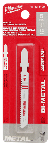 3" 14TPI T-Shank Metal Cutting Bi-Metal Jig Saw Blades 5pc