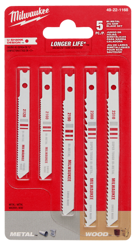 U-Shank Bi-Metal Jig Saw Blade Set 5 Pc
