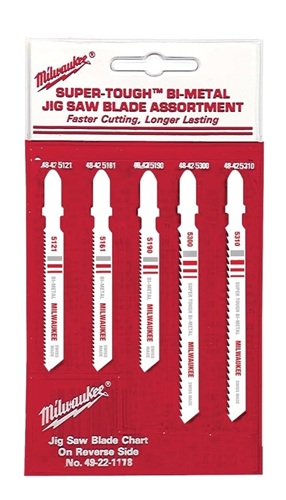 T-Shank Bi-Metal Jig Saw Blade Set 5pc