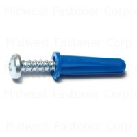 No. 10 to 12 x 1 Zinc Plastic Anchors with Screws