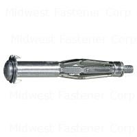 1/4"-20 Zinc Plated Steel Coarse Thread Short Pan Head Hollow Wall Anchors
