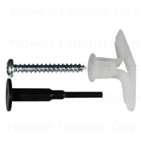 5/8" - 3/4" x 1.8" Plastic Toggles & Screws
