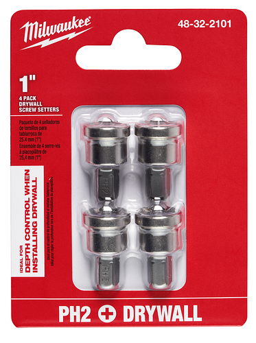 1" Drywall Screw Setter Set PH2 4pc
