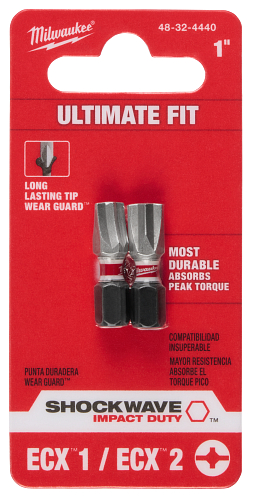 SHOCKWAVE Impact Duty 1" ECX Combo Bits 2pc