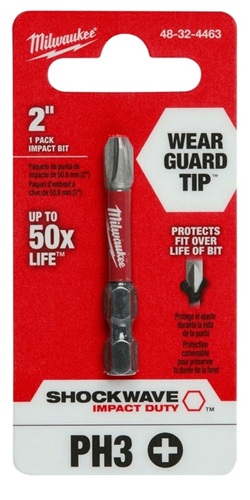 SHOCKWAVE Impact Duty 2" Phillips #3 Power Bit