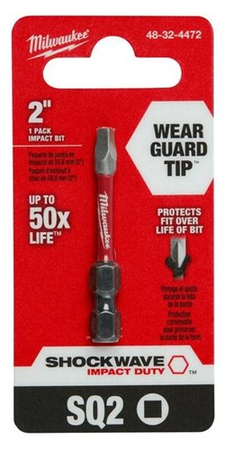 SHOCKWAVE Impact Duty 2" Square Recess #2 Power Bit