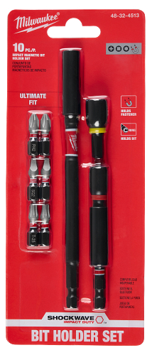 SHOCKWAVE Impact Duty Magnetic Bit Holder Set 10pc